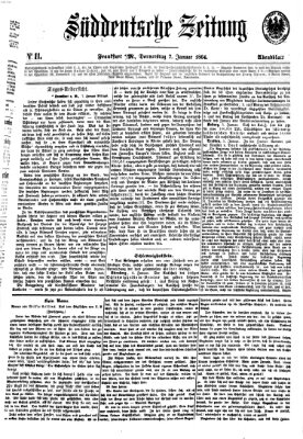 Süddeutsche Zeitung. Morgenblatt (Süddeutsche Zeitung) Donnerstag 7. Januar 1864