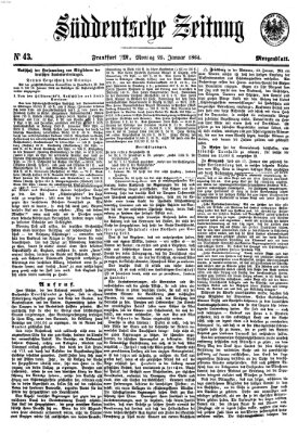 Süddeutsche Zeitung. Morgenblatt (Süddeutsche Zeitung) Montag 25. Januar 1864