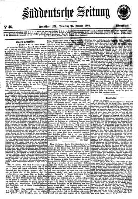 Süddeutsche Zeitung. Morgenblatt (Süddeutsche Zeitung) Dienstag 26. Januar 1864