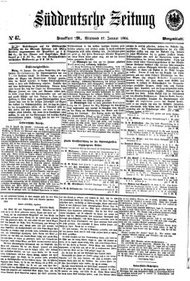 Süddeutsche Zeitung. Morgenblatt (Süddeutsche Zeitung) Mittwoch 27. Januar 1864