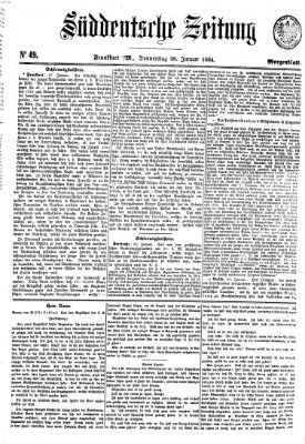 Süddeutsche Zeitung. Morgenblatt (Süddeutsche Zeitung) Donnerstag 28. Januar 1864