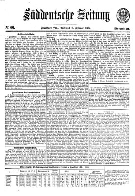 Süddeutsche Zeitung. Morgenblatt (Süddeutsche Zeitung) Mittwoch 3. Februar 1864