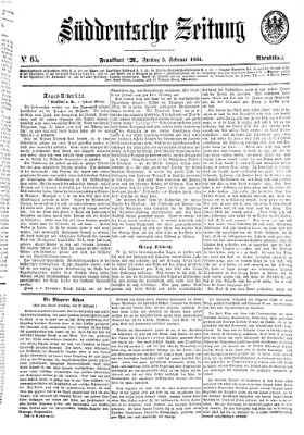 Süddeutsche Zeitung. Morgenblatt (Süddeutsche Zeitung) Freitag 5. Februar 1864