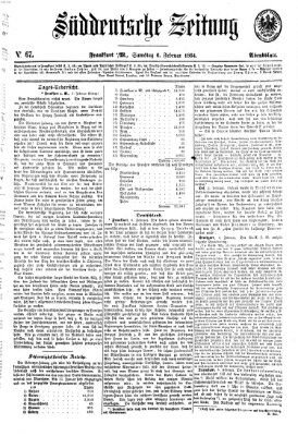 Süddeutsche Zeitung. Morgenblatt (Süddeutsche Zeitung) Samstag 6. Februar 1864