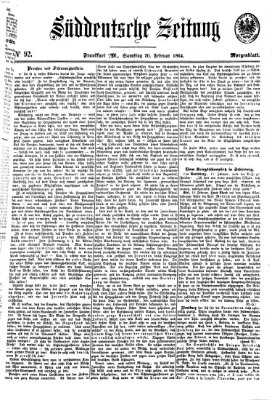 Süddeutsche Zeitung. Morgenblatt (Süddeutsche Zeitung) Samstag 20. Februar 1864