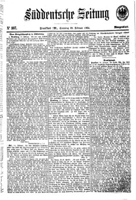 Süddeutsche Zeitung. Morgenblatt (Süddeutsche Zeitung) Sonntag 28. Februar 1864