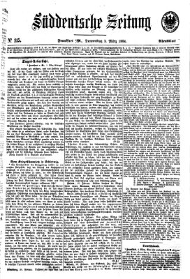 Süddeutsche Zeitung. Morgenblatt (Süddeutsche Zeitung) Donnerstag 3. März 1864
