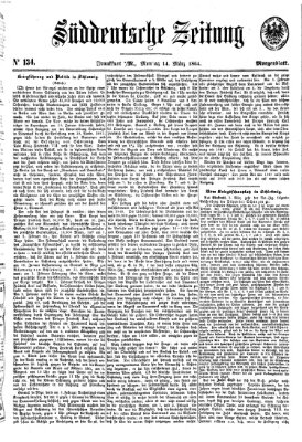 Süddeutsche Zeitung. Morgenblatt (Süddeutsche Zeitung) Montag 14. März 1864