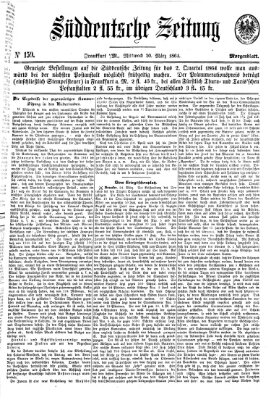 Süddeutsche Zeitung. Morgenblatt (Süddeutsche Zeitung) Mittwoch 30. März 1864