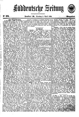 Süddeutsche Zeitung. Morgenblatt (Süddeutsche Zeitung) Dienstag 5. April 1864