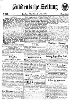 Süddeutsche Zeitung. Morgenblatt (Süddeutsche Zeitung) Mittwoch 6. April 1864