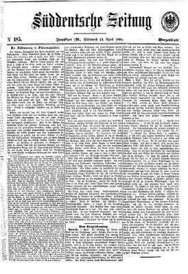 Süddeutsche Zeitung. Morgenblatt (Süddeutsche Zeitung) Mittwoch 13. April 1864