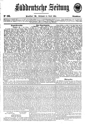 Süddeutsche Zeitung. Morgenblatt (Süddeutsche Zeitung) Mittwoch 13. April 1864