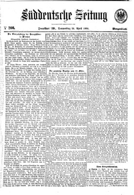 Süddeutsche Zeitung. Morgenblatt (Süddeutsche Zeitung) Donnerstag 21. April 1864