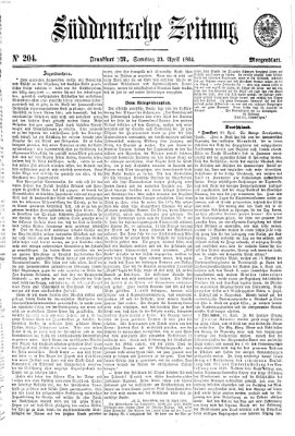 Süddeutsche Zeitung. Morgenblatt (Süddeutsche Zeitung) Samstag 23. April 1864