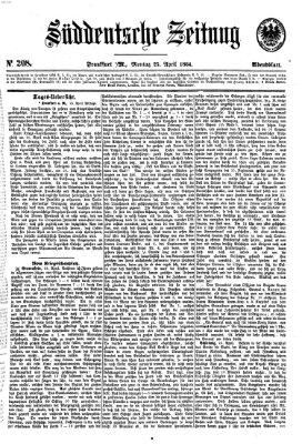 Süddeutsche Zeitung. Morgenblatt (Süddeutsche Zeitung) Montag 25. April 1864