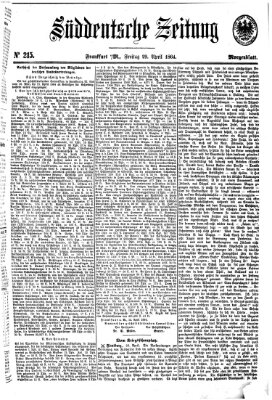 Süddeutsche Zeitung. Morgenblatt (Süddeutsche Zeitung) Freitag 29. April 1864