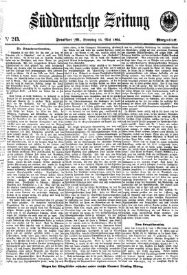 Süddeutsche Zeitung. Morgenblatt (Süddeutsche Zeitung) Sonntag 15. Mai 1864