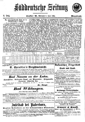 Süddeutsche Zeitung. Morgenblatt (Süddeutsche Zeitung) Mittwoch 8. Juni 1864