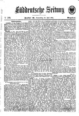 Süddeutsche Zeitung. Morgenblatt (Süddeutsche Zeitung) Donnerstag 16. Juni 1864