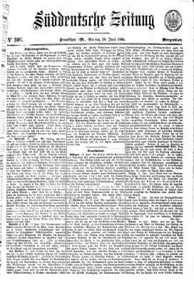 Süddeutsche Zeitung. Morgenblatt (Süddeutsche Zeitung) Montag 20. Juni 1864