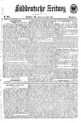 Süddeutsche Zeitung. Morgenblatt (Süddeutsche Zeitung) Freitag 24. Juni 1864