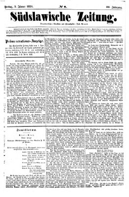 Südslawische Zeitung Freitag 3. Januar 1851