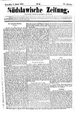 Südslawische Zeitung Donnerstag 9. Januar 1851