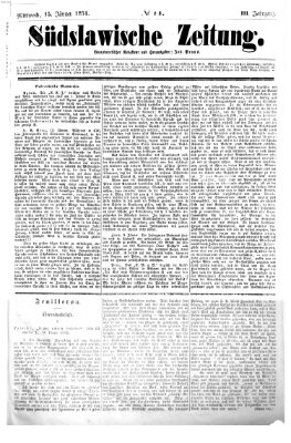 Südslawische Zeitung Mittwoch 15. Januar 1851