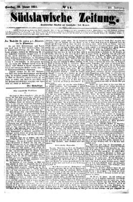 Südslawische Zeitung Samstag 18. Januar 1851