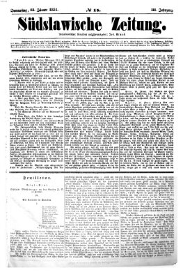 Südslawische Zeitung Donnerstag 23. Januar 1851