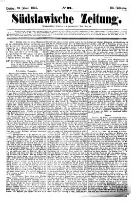 Südslawische Zeitung Dienstag 28. Januar 1851