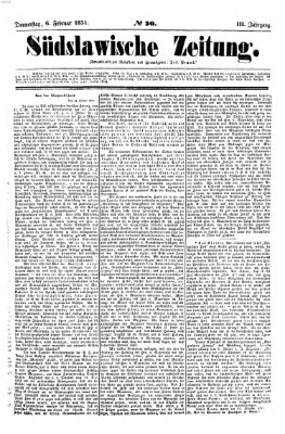 Südslawische Zeitung Donnerstag 6. Februar 1851