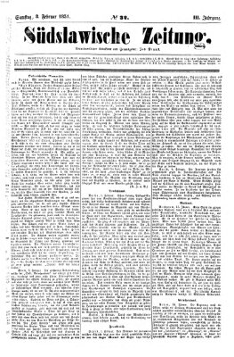 Südslawische Zeitung Samstag 8. Februar 1851