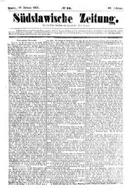 Südslawische Zeitung Montag 10. Februar 1851