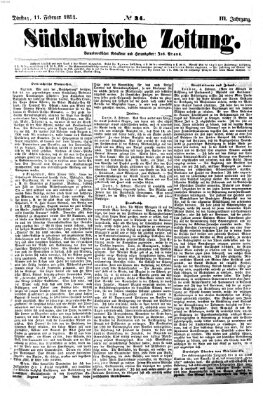 Südslawische Zeitung Dienstag 11. Februar 1851