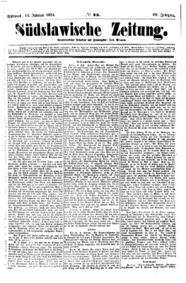 Südslawische Zeitung Mittwoch 12. Februar 1851