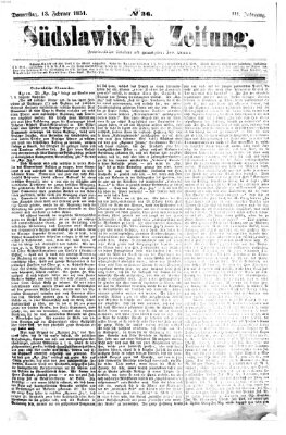 Südslawische Zeitung Donnerstag 13. Februar 1851