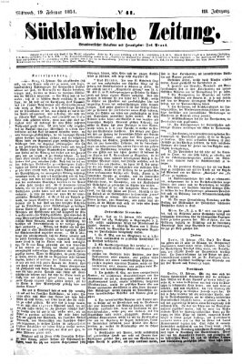 Südslawische Zeitung Mittwoch 19. Februar 1851