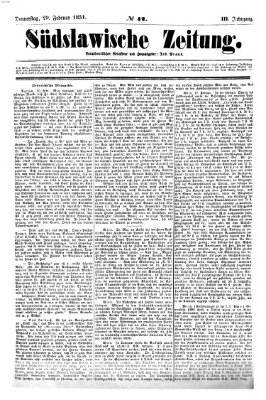 Südslawische Zeitung Donnerstag 20. Februar 1851