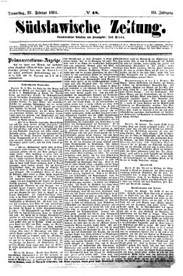 Südslawische Zeitung Donnerstag 27. Februar 1851