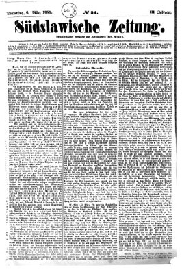 Südslawische Zeitung Donnerstag 6. März 1851