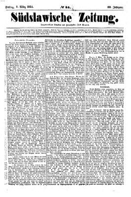 Südslawische Zeitung Freitag 7. März 1851