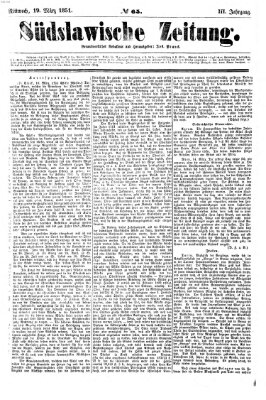 Südslawische Zeitung Mittwoch 19. März 1851