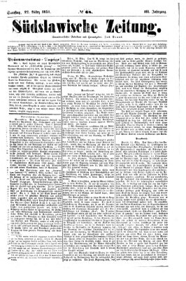 Südslawische Zeitung Samstag 22. März 1851