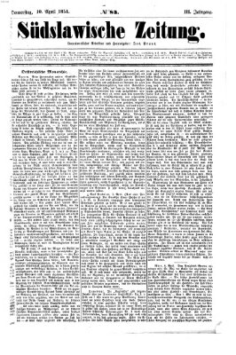 Südslawische Zeitung Donnerstag 10. April 1851