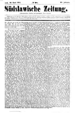 Südslawische Zeitung Mittwoch 30. April 1851