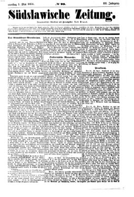 Südslawische Zeitung Donnerstag 1. Mai 1851