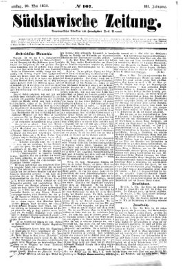 Südslawische Zeitung Samstag 10. Mai 1851