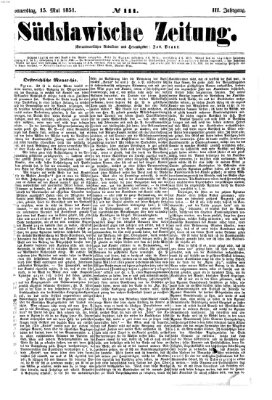 Südslawische Zeitung Donnerstag 15. Mai 1851